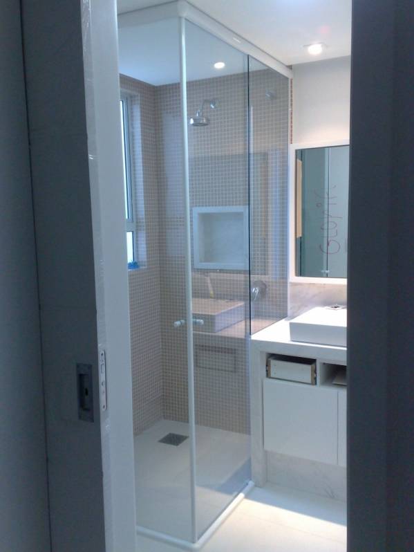 Box de Vidro para Banheiro até o Teto Vila Prudente - Box de Vidro para Banheiro Articulado