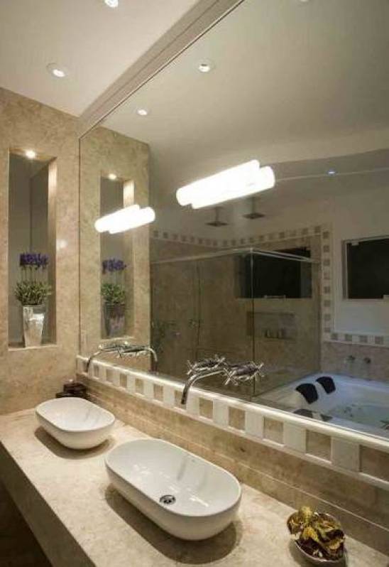 Instalação de Espelho para Banheiro sob Medida Cambuci - Espelho para Banheiro sob Medida
