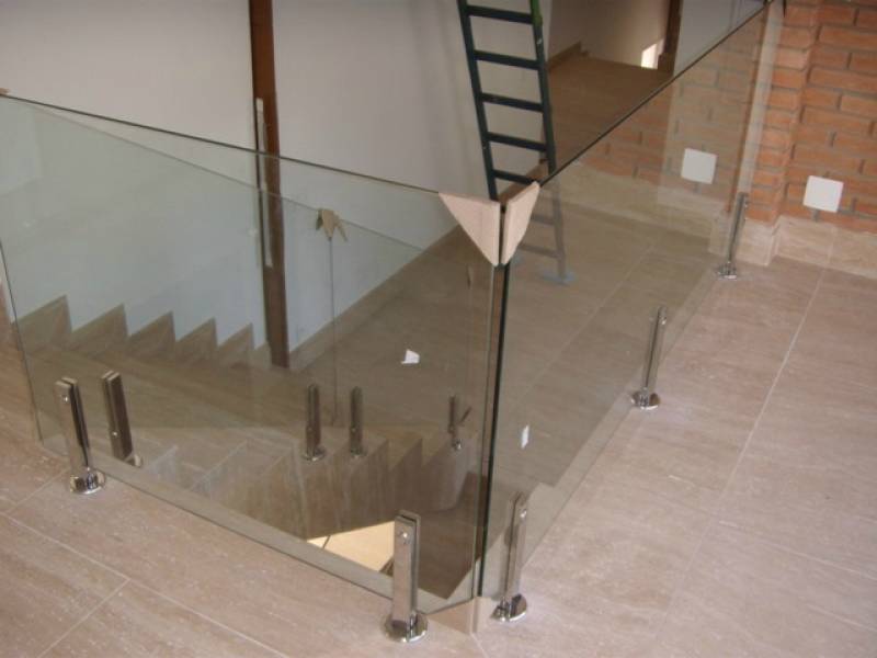 Orçamento de Corrimão de Escada em Vidro Temperado Belém - Corrimão de Vidro com Inox
