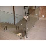 orçamento de corrimão de escada em vidro temperado Vila Gustavo