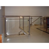 vidraçaria para guarda corpo de vidro e inox Ponte Rasa